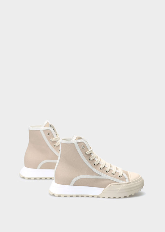 ELSA 002 BEIGE SNEAKER IN TECHNO PANAMA