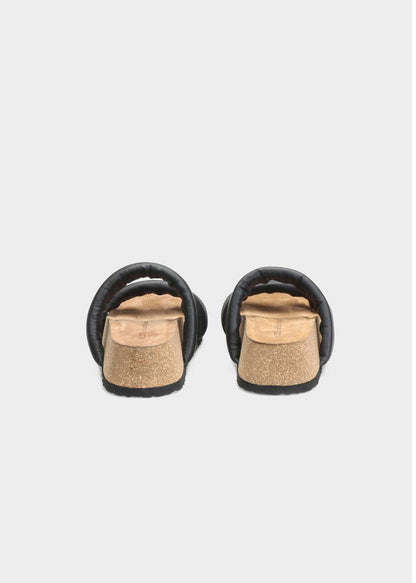 ELVIRA 002 NERO SANDAL IN TROPEZ LEATHER