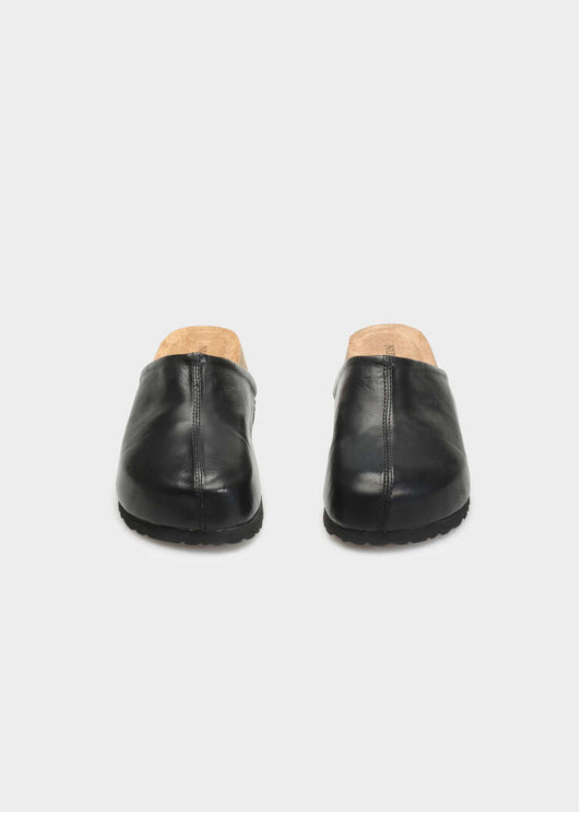 ELVIRA 004 NERO SANDAL IN TROPEZ LEATHER