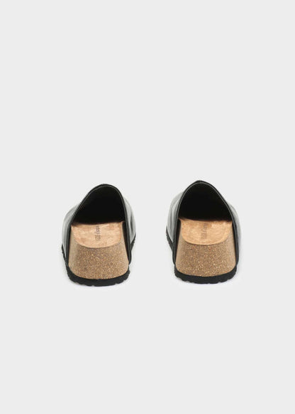 ELVIRA 004 NERO SANDAL IN TROPEZ LEATHER