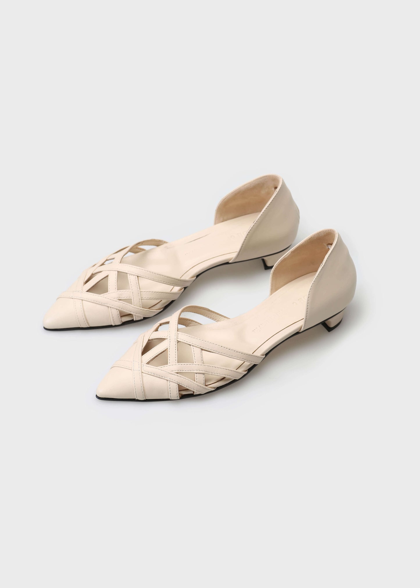 FANNY 002 CRUDO FLAT-HEEL IN TROPEZ LEATHER