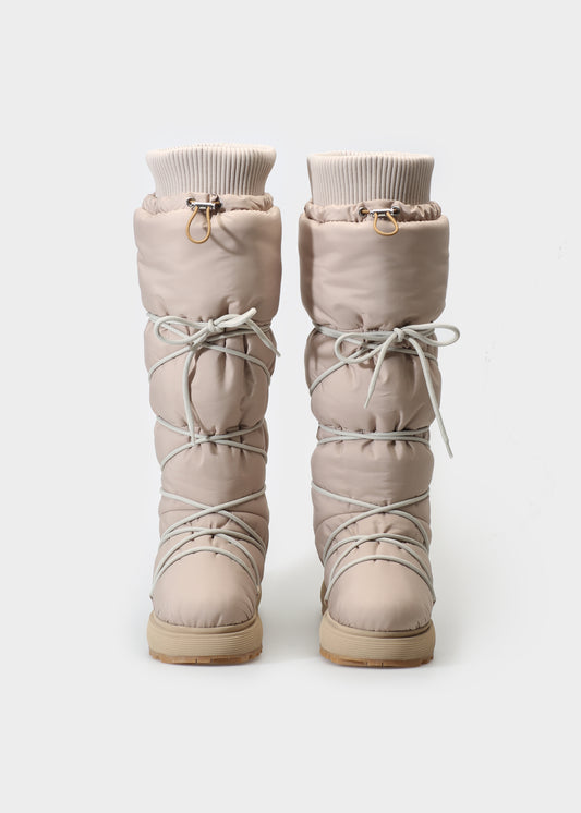 FILIPPA 002 BEIGE KNEE BOOT IN TECH