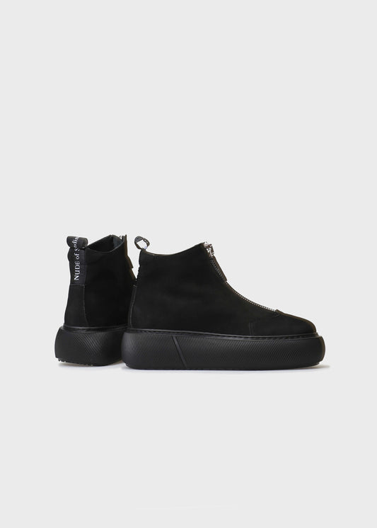 HEDDA 020 NERO SNEAKERS IN NABUK IDRO LEATHER