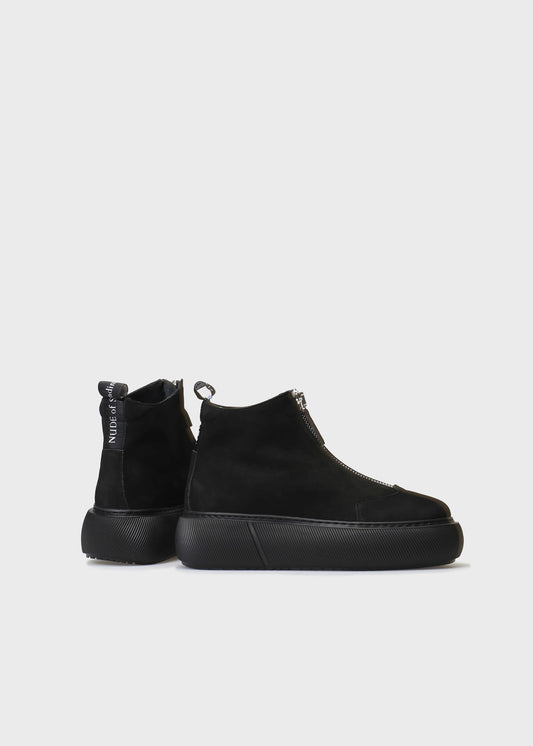 HEDDA 020 NERO SNEAKERS IN NABUK IDRO LEATHER