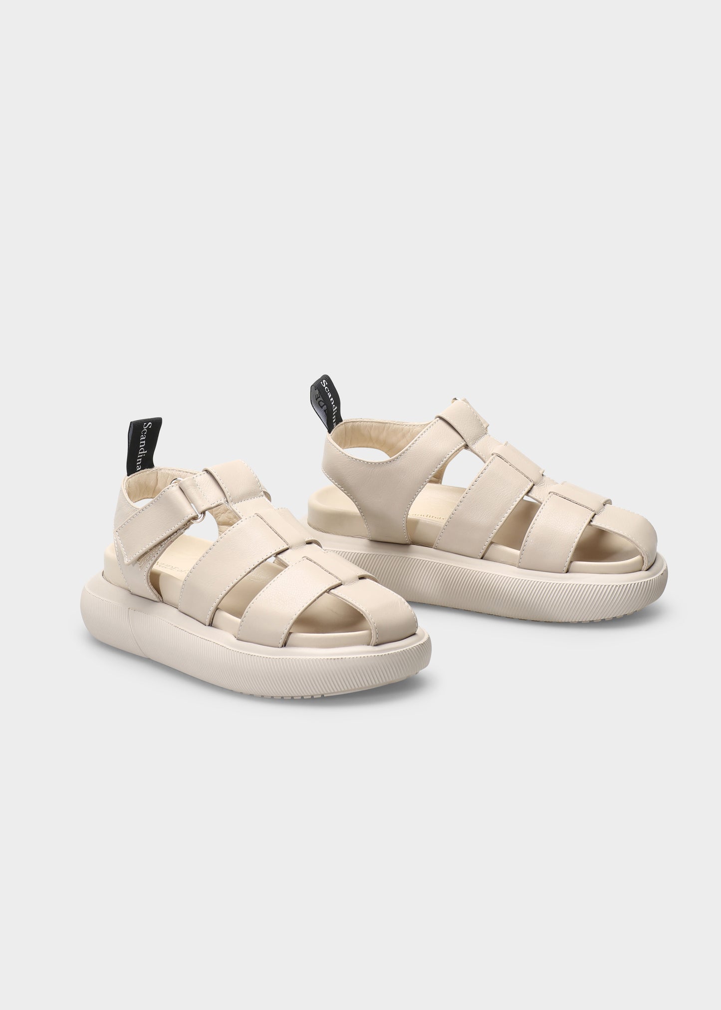 HEDDA 010 LATTE MACCHIATO SANDALS IN CAPRICORNO LEATHER