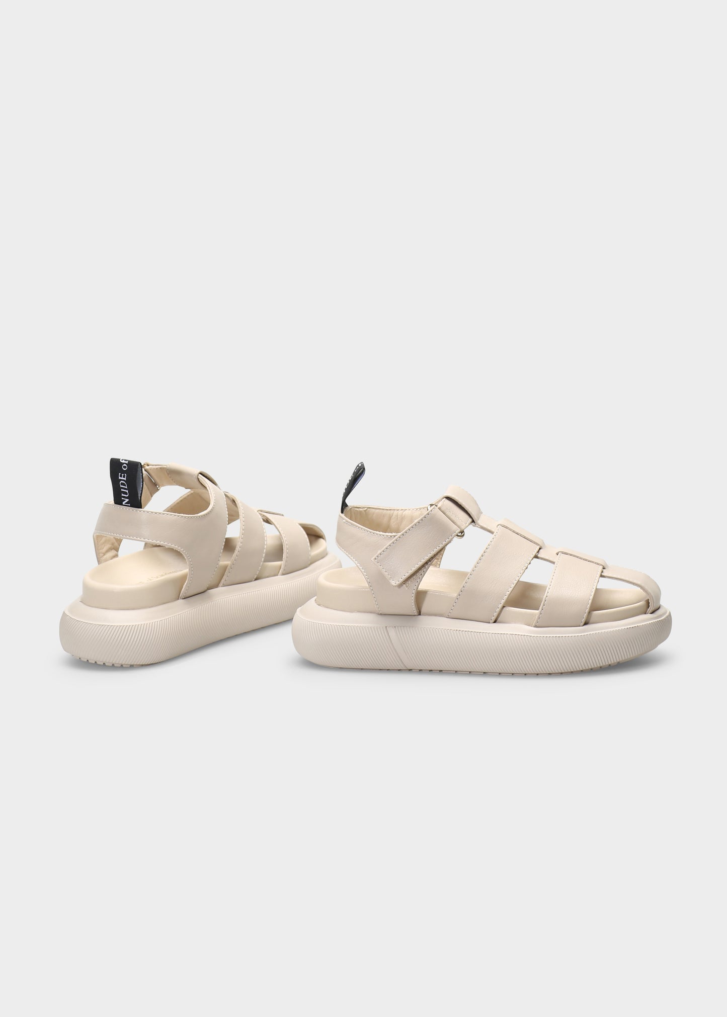 HEDDA 010 LATTE MACCHIATO SANDALS IN CAPRICORNO LEATHER