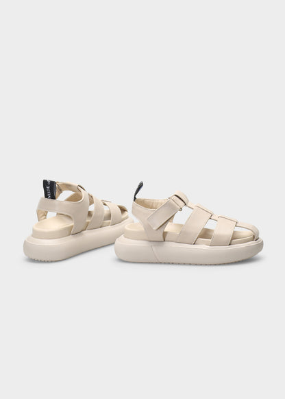 HEDDA 010 LATTE MACCHIATO SANDALS IN CAPRICORNO LEATHER