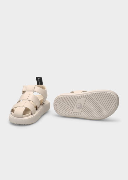 HEDDA 010 LATTE MACCHIATO SANDALS IN CAPRICORNO LEATHER