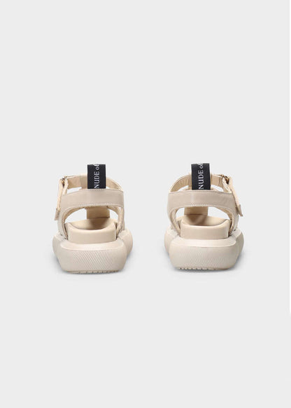 HEDDA 010 LATTE MACCHIATO SANDALS IN CAPRICORNO LEATHER
