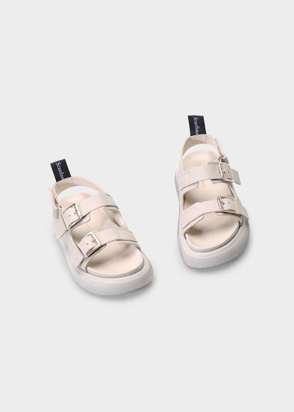 HEDDA 012 LATTE MACCHIATO SANDAL IN CAPRICORNO LEATHER