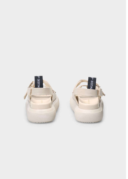 HEDDA 012 LATTE MACCHIATO SANDAL IN CAPRICORNO LEATHER