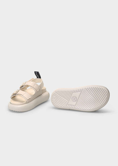 HEDDA 012 LATTE MACCHIATO SANDAL IN CAPRICORNO LEATHER