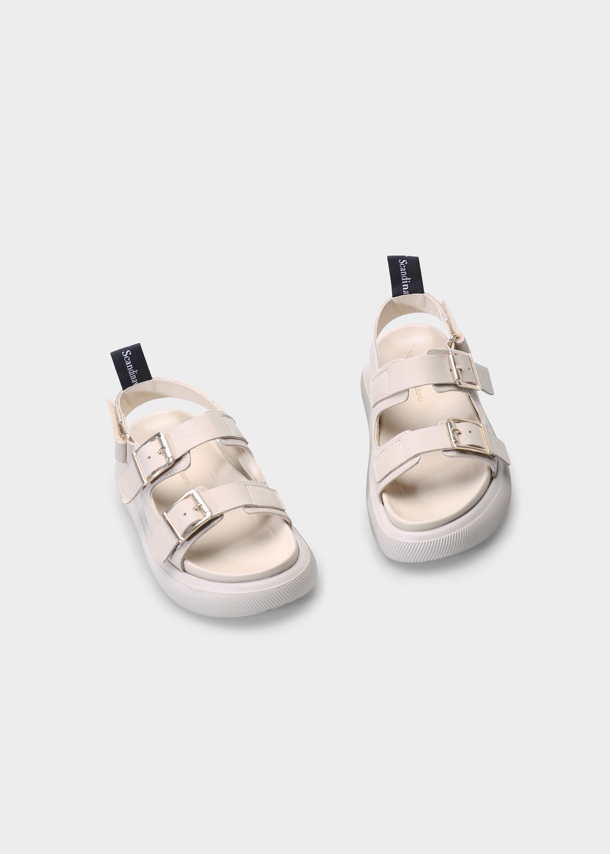 HEDDA 012 LATTE MACCHIATO SANDAL IN CAPRICORNO LEATHER