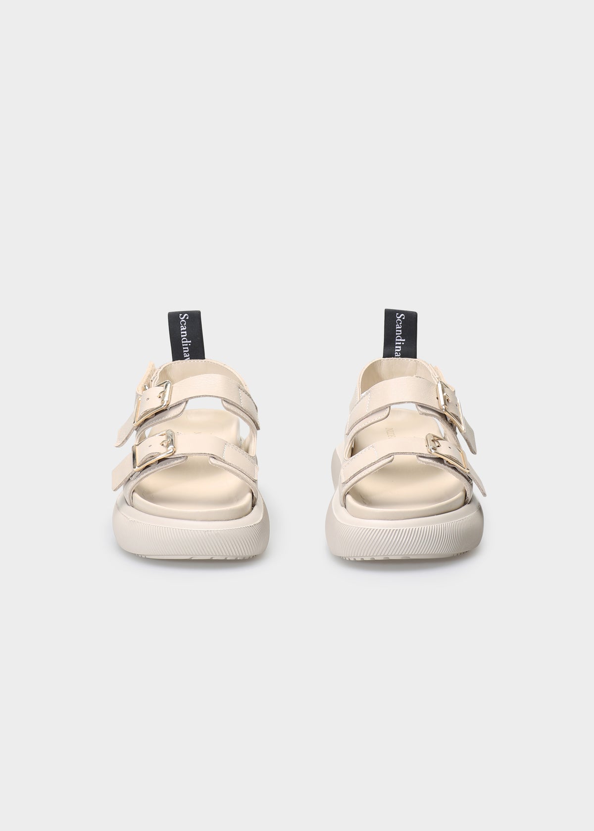 HEDDA 012 LATTE MACCHIATO SANDAL IN CAPRICORNO LEATHER