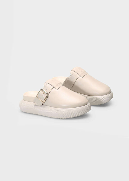 HEDDA 013 LATTE MACCHIATO SANDAL IN CAPRICORNO LEATHER