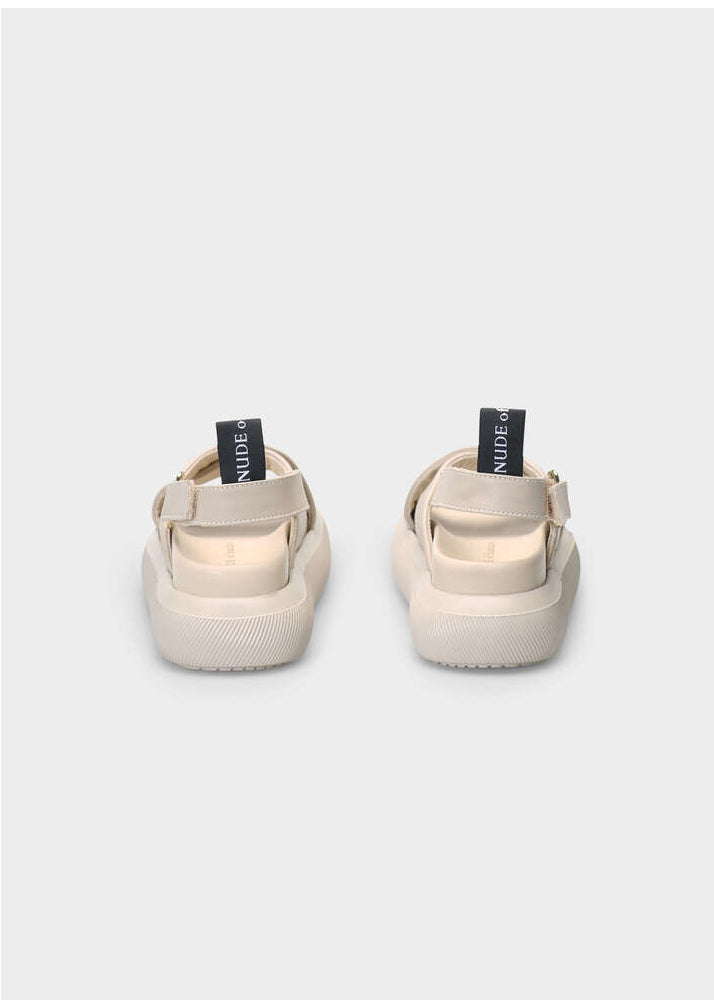 HEDDA 014 LATTE MACCHIATO SANDAL IN CAPRICORNO LEATHER
