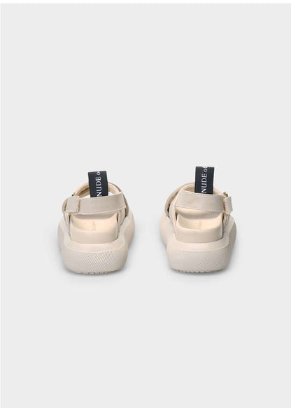 HEDDA 014 LATTE MACCHIATO SANDAL IN CAPRICORNO LEATHER