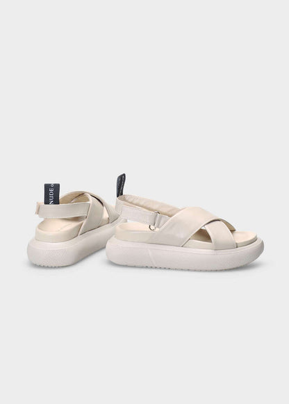 HEDDA 014 LATTE MACCHIATO SANDAL IN CAPRICORNO LEATHER