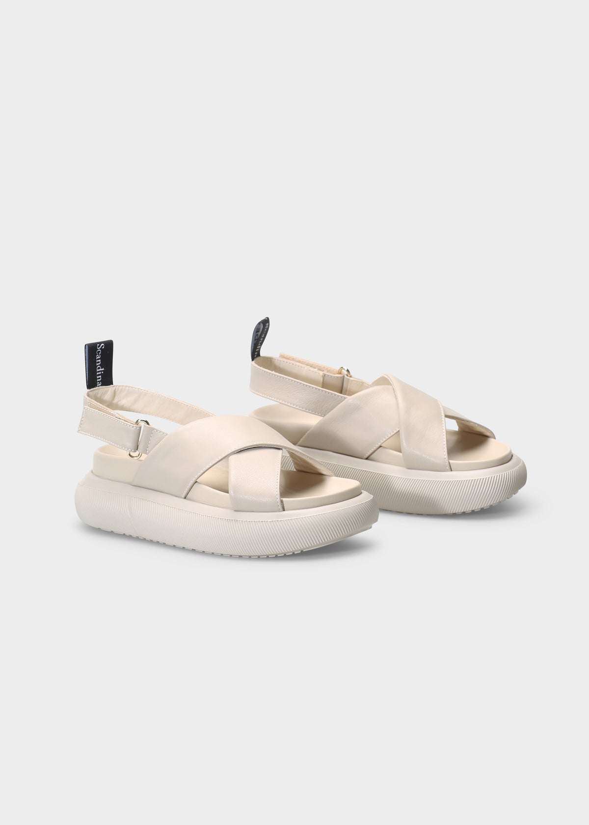 HEDDA 014 LATTE MACCHIATO SANDAL IN CAPRICORNO LEATHER