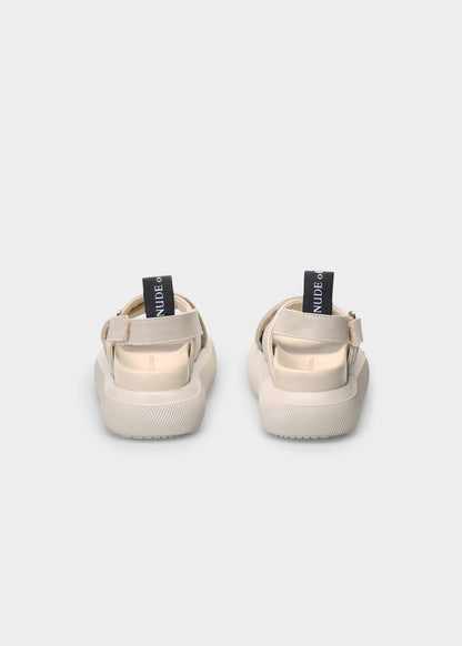 HEDDA 014 LATTE MACCHIATO SANDAL IN CAPRICORNO LEATHER