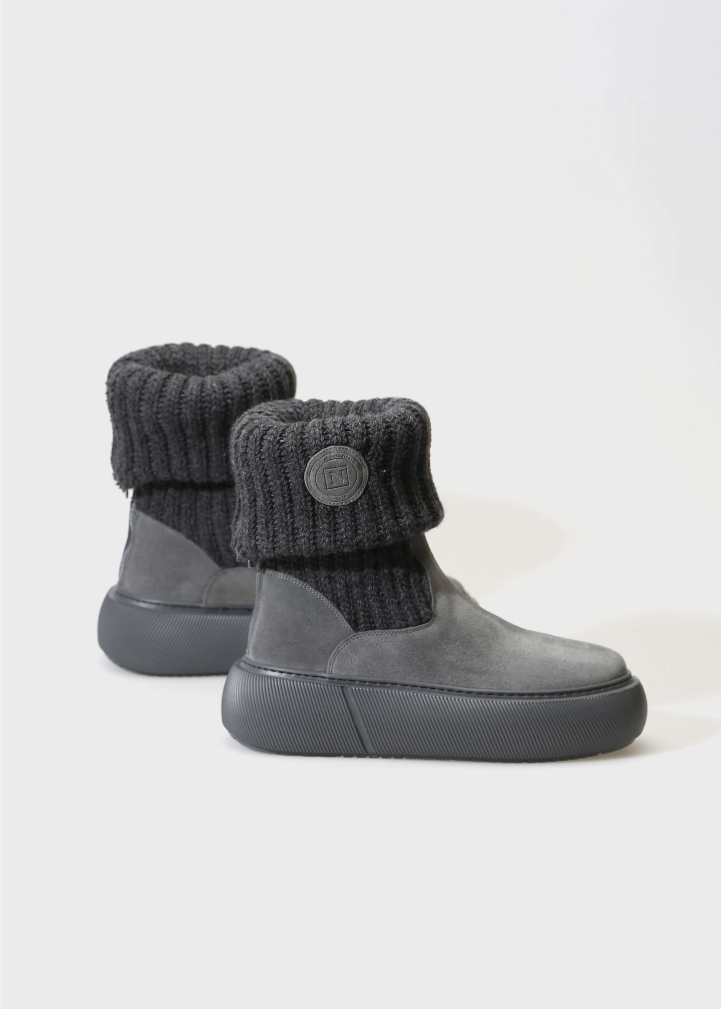 HEDDA 018 ANTRACITE BOOTS IN VELOUR IDRO LEATHER