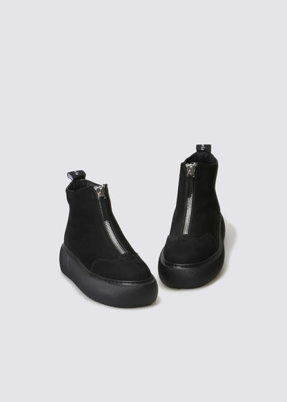 HEDDA 020 NERO SNEAKERS IN NABUK IDRO LEATHER