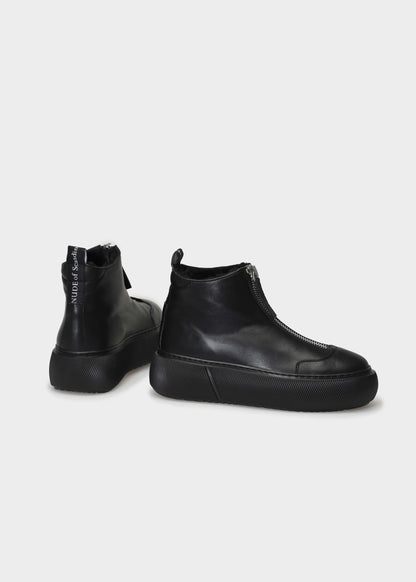 HEDDA 021 NERO BOOTS IN KIPS LEATHER