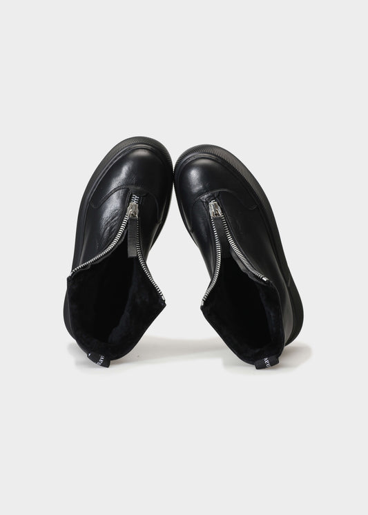 HEDDA 021 NERO BOOTS IN KIPS LEATHER