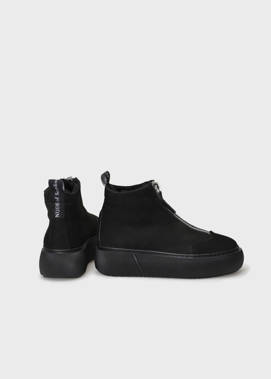 HEDDA 021 NERO BOOT IN NUBUCK IDRO LEATHER