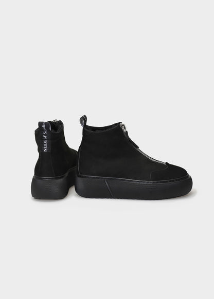 HEDDA 021 NERO BOOT IN NUBUCK IDRO LEATHER