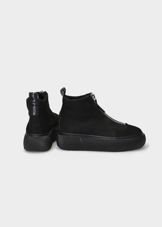 HEDDA 021 NERO BOOT IN NUBUCK IDRO LEATHER