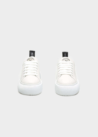 HEDDA 015 BIANCO FREDDO SNEAKER IN CAPRICORNO LEATHER