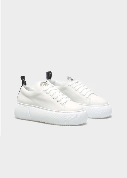 HEDDA 015 BIANCO FREDDO SNEAKER IN CAPRICORNO LEATHER