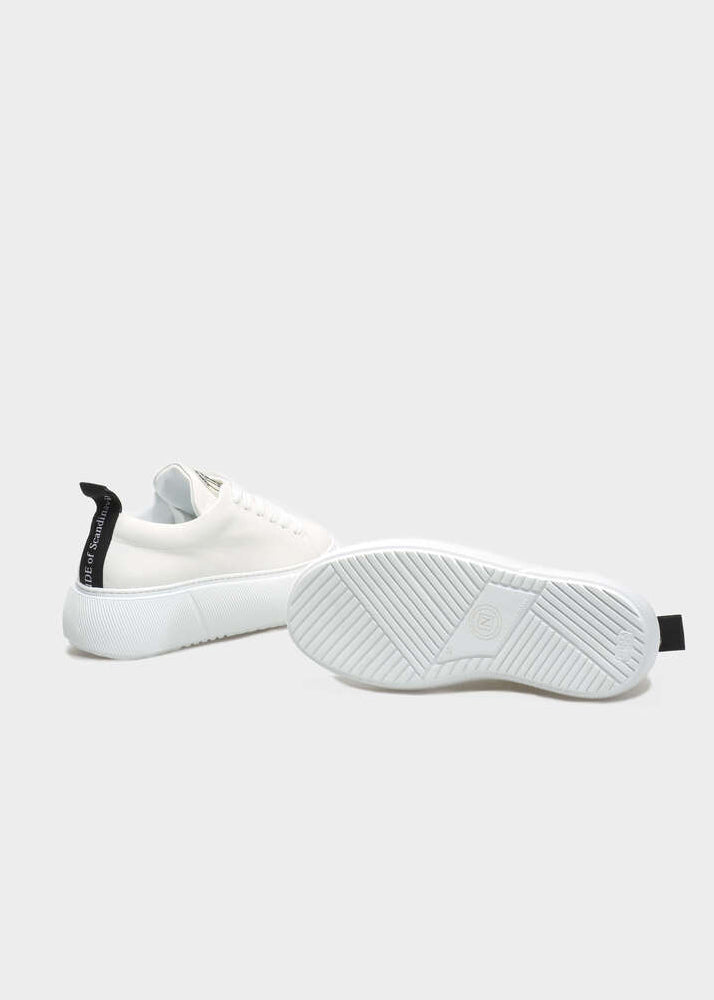 HEDDA 015 BIANCO FREDDO SNEAKER IN CAPRICORNO LEATHER