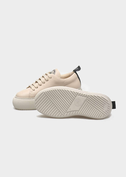 HEDDA 015 LATTE MACCHIATO SNEAKER IN CAPRICORNO LEATHER