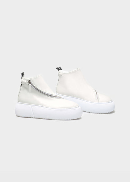 HEDDA 001 BIANCO FREDDO SNEAKER IN CAPRICORNO LEATHER
