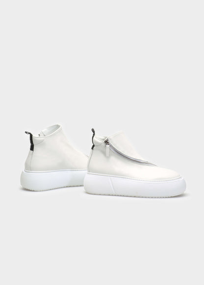 HEDDA 001 BIANCO FREDDO SNEAKER IN CAPRICORNO LEATHER