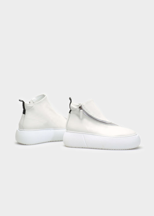 HEDDA 001 BIANCO FREDDO SNEAKER IN CAPRICORNO LEATHER