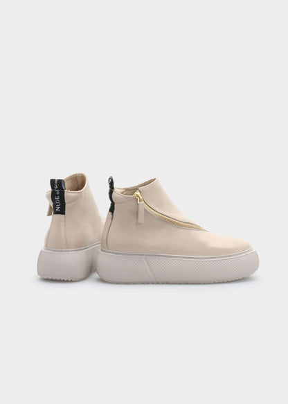 HEDDA 001 LATTE MACCHIATO SNEAKER IN CAPRICORNO LEATHER