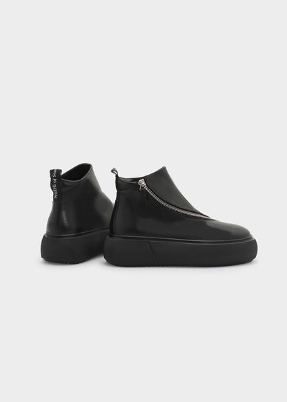 HEDDA 001 NERO SNEAKER IN CAPRICORNO LEATHER