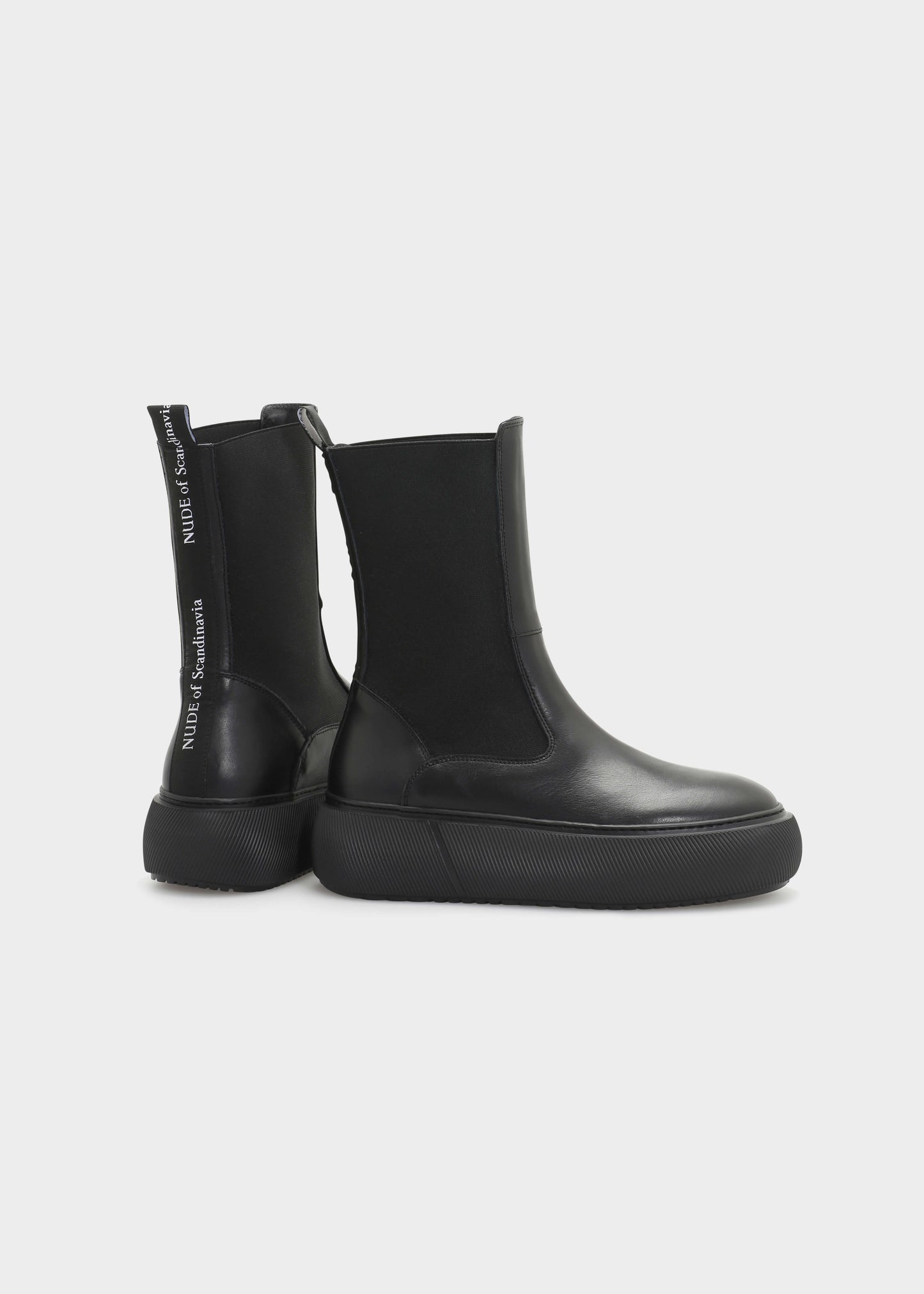 HEDDA 002 NERO BOOTS IN CAPRICORNO LEATHER