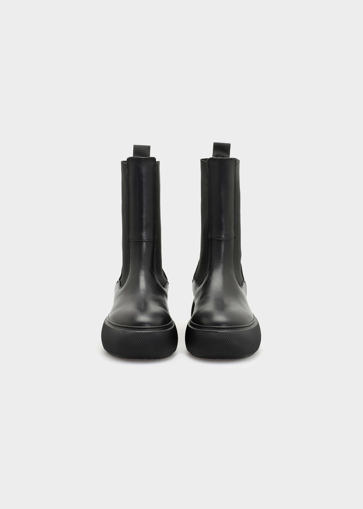 HEDDA 002 NERO BOOTS IN CAPRICORNO LEATHER