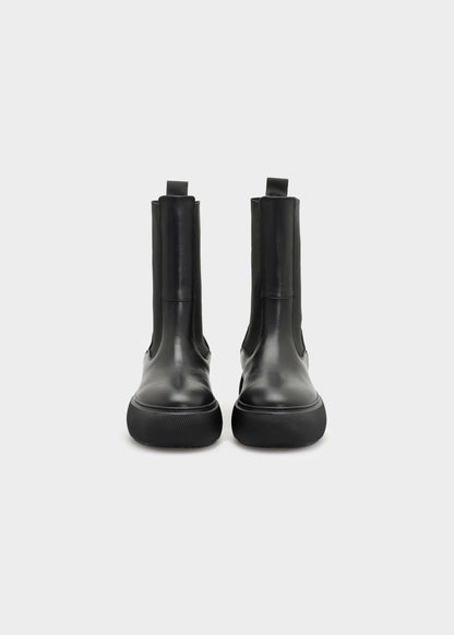 HEDDA 002 NERO BOOTS IN CAPRICORNO LEATHER