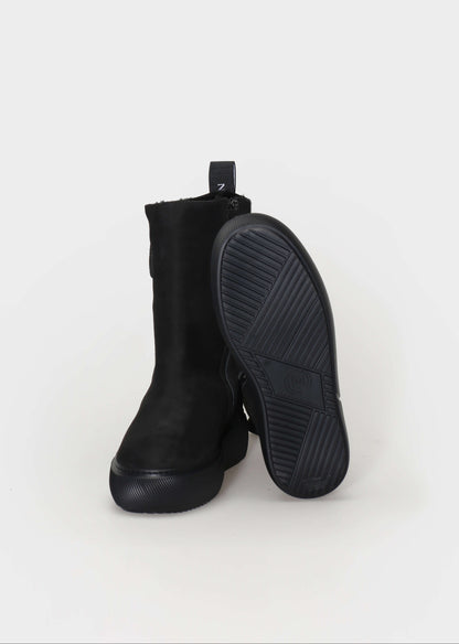 HEDDA 003 NERO BOOTS IN NABUK IDRO LEATHER