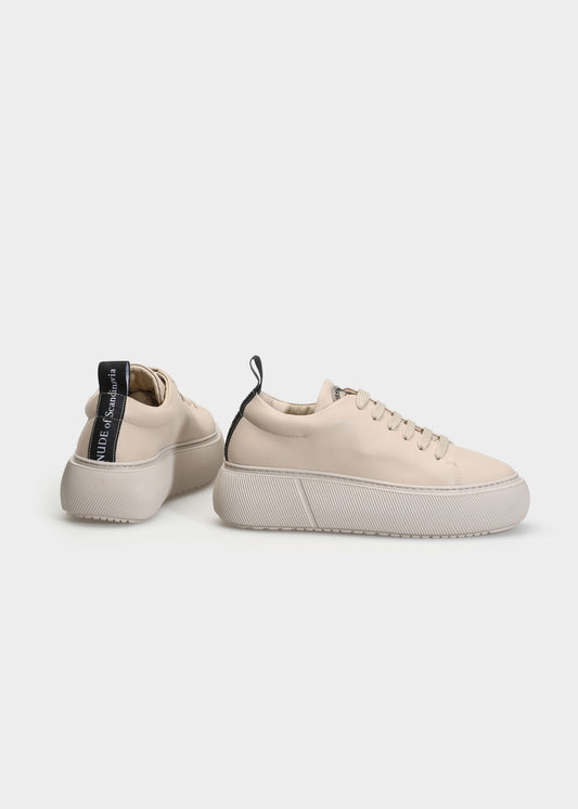 HEDDA 015 LATTE MACCHIATO SNEAKER IN CAPRICORNO LEATHER