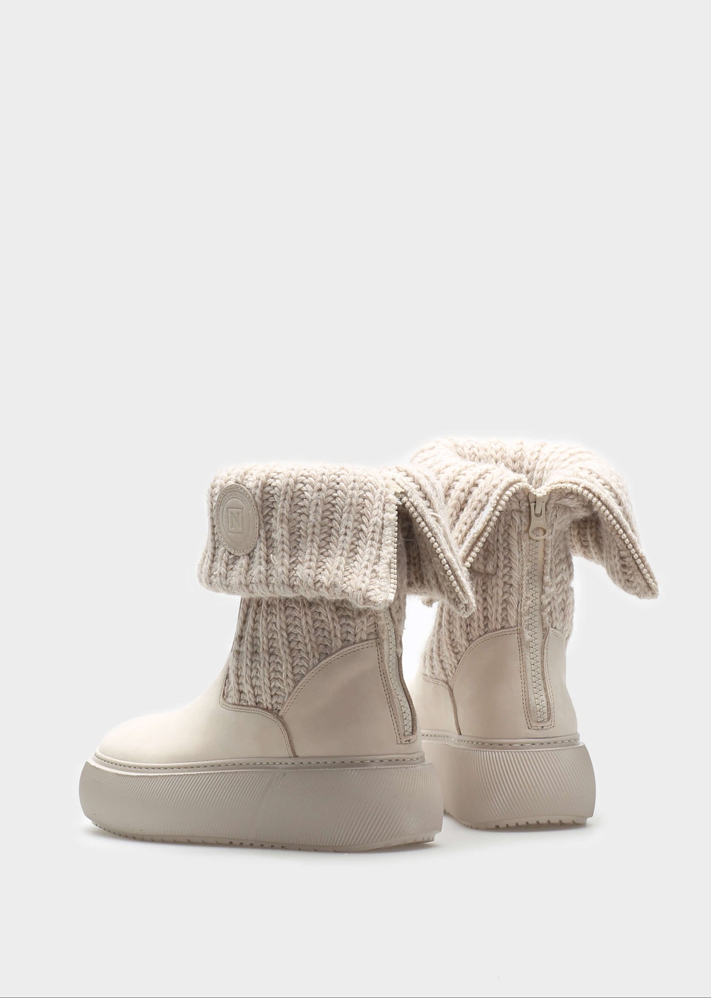 HEDDA 018 GESSO BOOTS IN NABUK IDRO LEATHER