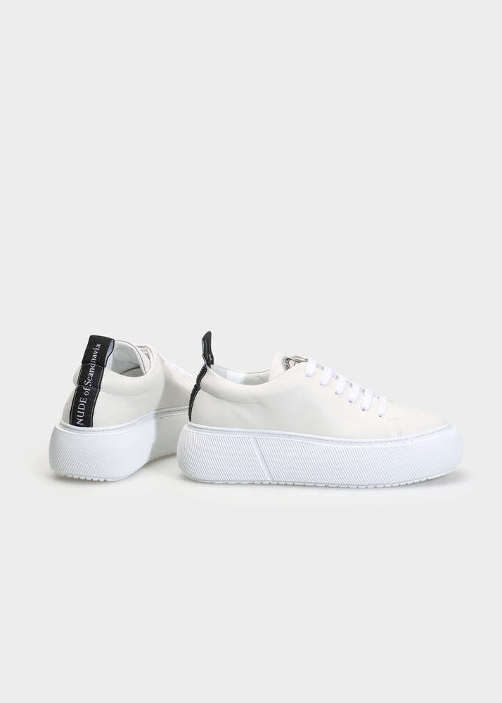 HEDDA 015 BIANCO FREDDO SNEAKER IN CAPRICORNO LEATHER