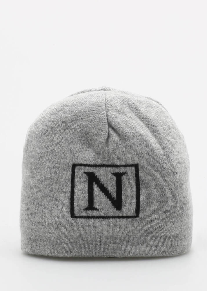 JAMI CASHMERE BLACK/GRAY BEANIE