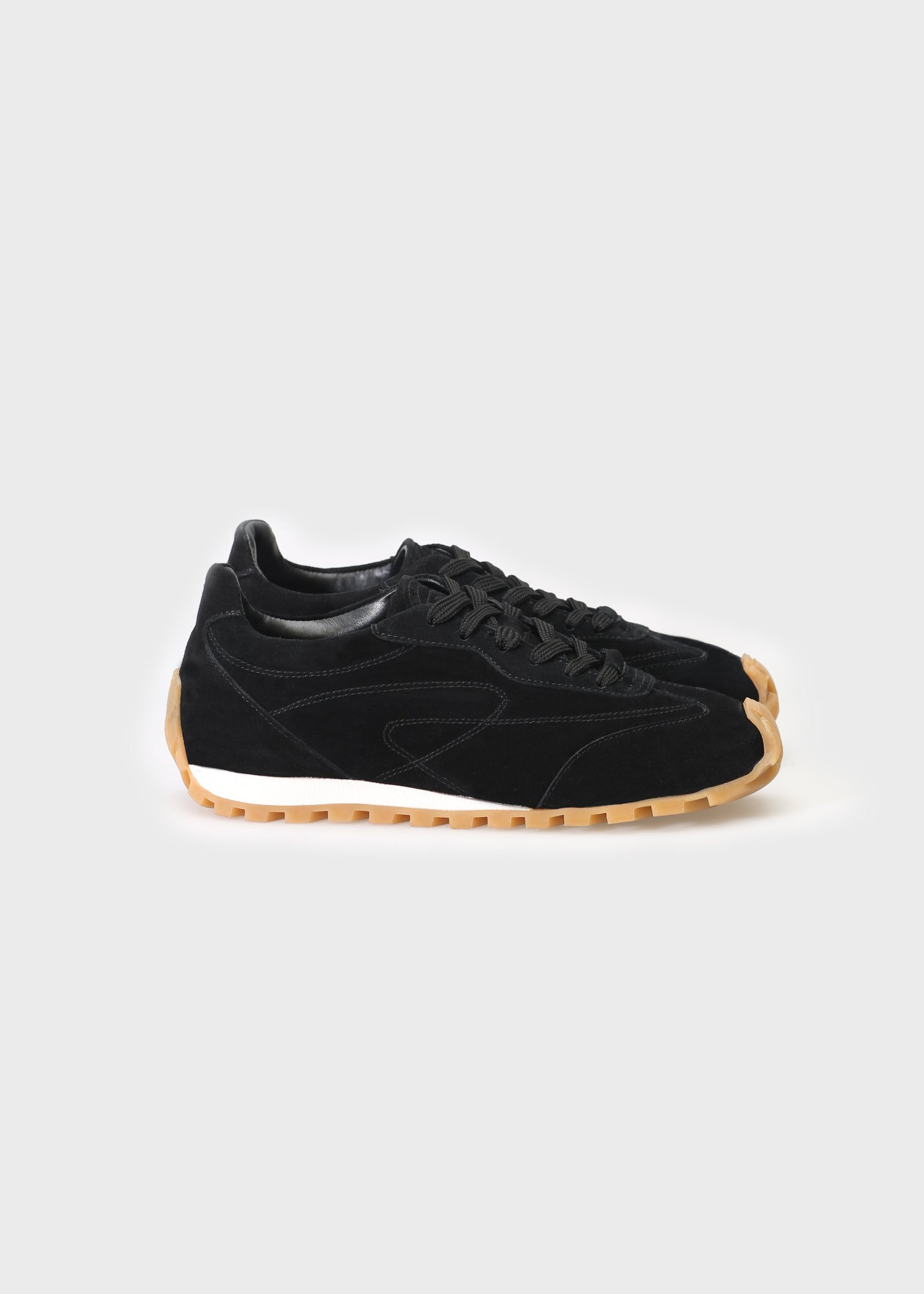 JENNY 001 NERO SNEAKER IN VELOUR LEATHER
