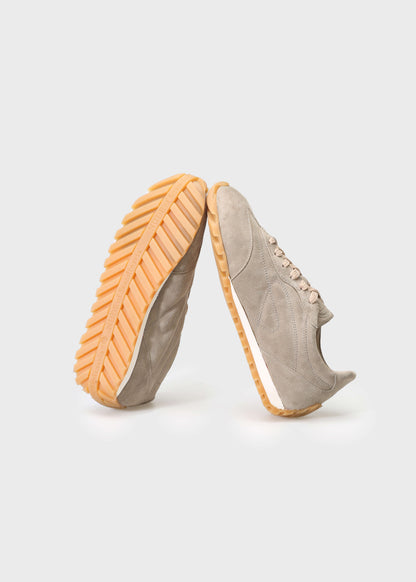 JENNY 001 BEIGE SNEAKER IN VELOUR LEATHER